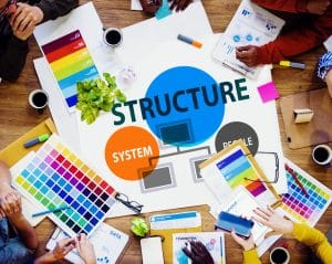 What does a business structure do?